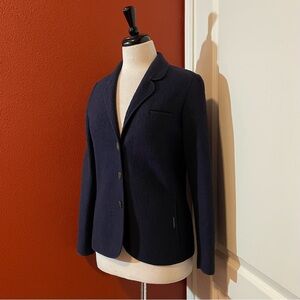 Geiger Women’s Boiled Wool Three Button Austrian Tyrol Navy Blazer Sport Jacket